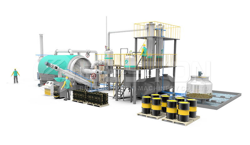 Layout of Tyre Pyrolysis Plant