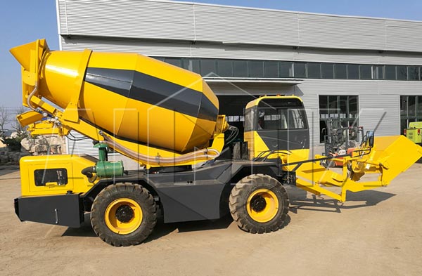 self-loading concrete mixer