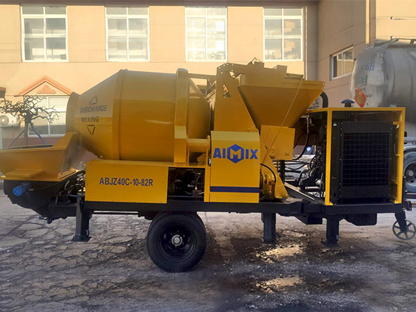 Concrete Pump With Mixer