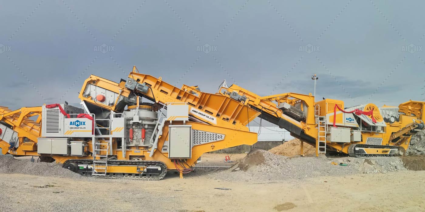 Stone crusher plant machine production