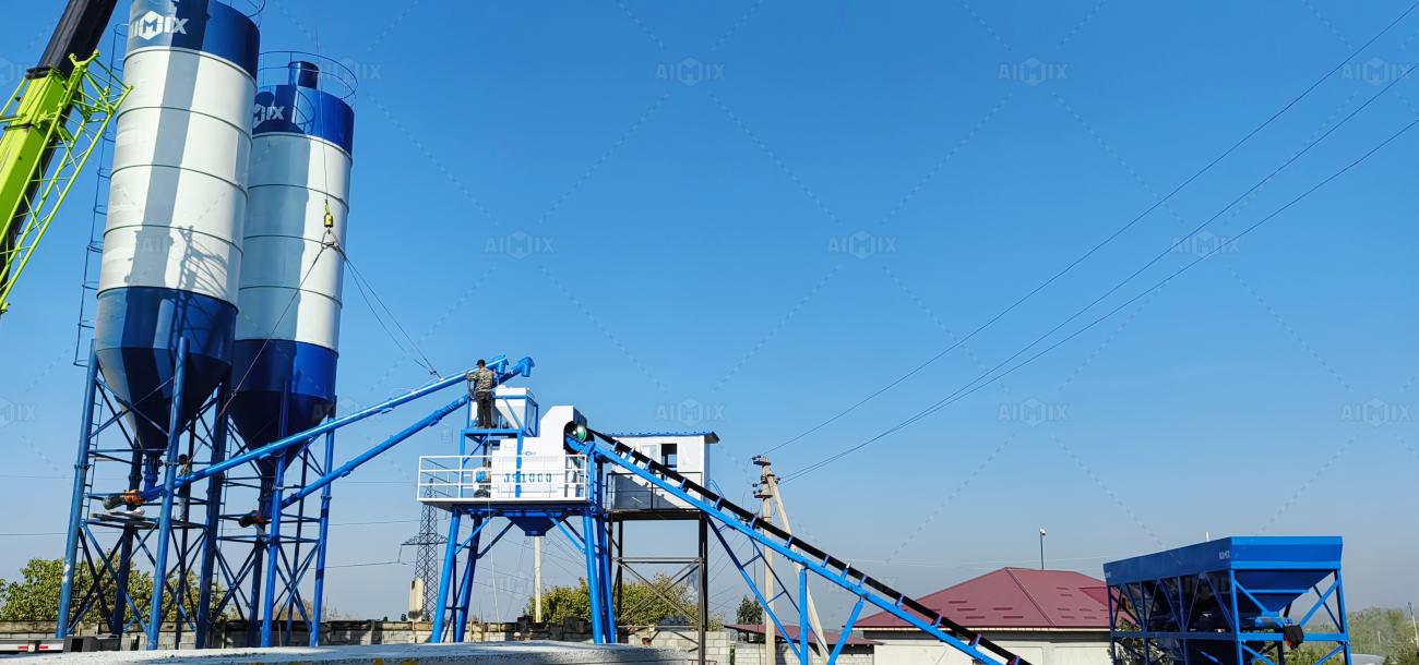 Concrete batching plant types