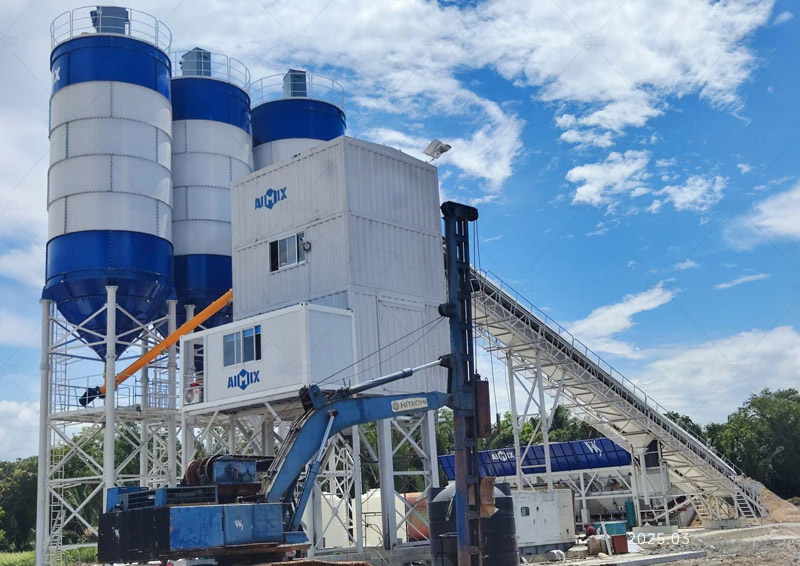 AJ180 Concrete Plant Stationary for Commercial Concrete Production