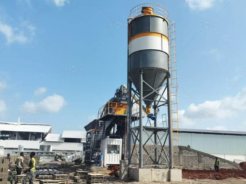 compact Portable concrete plant